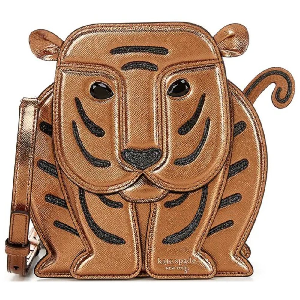 Kate Spade New York Felix Tiger 3D Leather Crossbody